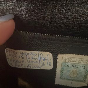 Snakeskin envelop clutch made on Argentina